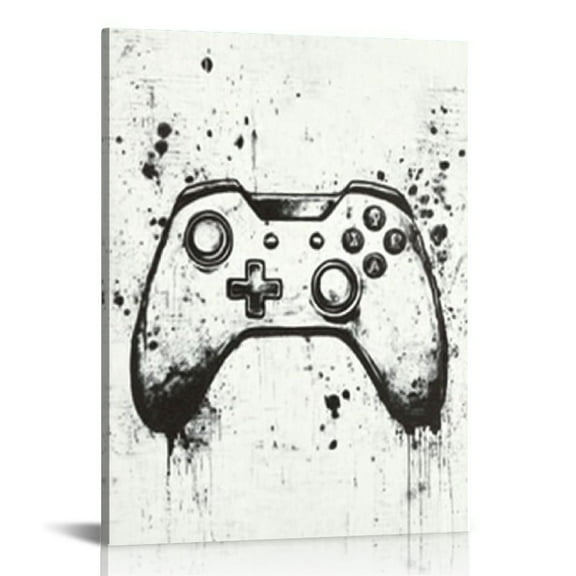 Acheng Retro Video Game Gaming Poster Prints for Home Boys Room Playroom Decor,Black And White Video Game Decorations Prints Wall Art ,Gift for Gamer Boys Gaming Love 12x16 in