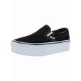 thumbnail image 2 of Vans Women's  Classic Slip-On Stackform Shoes, Canvas Black/True White SIZE W9/M7.5, 2 of 5