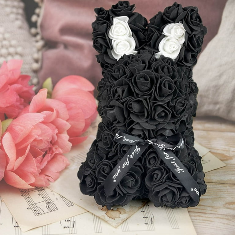A Simulation Rose Bunny Plush Toy With Gift Box For Birthday And  Anniversary Decorations Soft Foam Animal Figure For Home And Party A