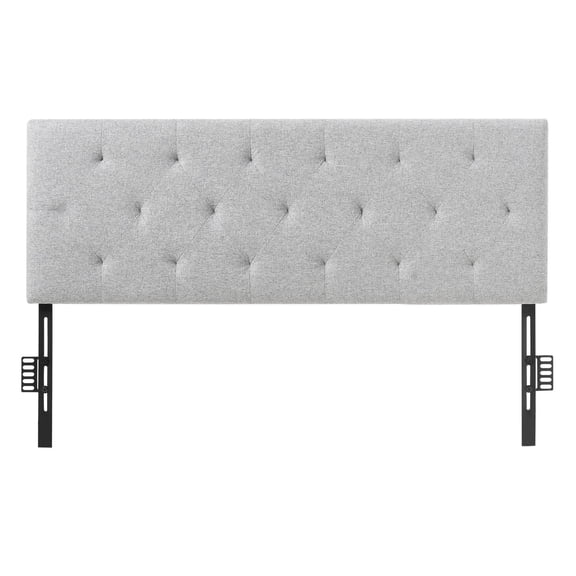 Headboard, Full Size Headboard with Adjustable Height, Comfortable Diamond Tufted for Full Size Bed, W 56.3 x H(35.6-47.4)inches, Ideal for Bedroom, Hotel, Homestay, Dormitory, Light Grey