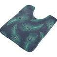 thumbnail image 4 of Coolnut Peacock Feather Anti-Slip Ultra Absorbent Durable Bath Rug with Rubber Backing,24"x16", 4 of 7