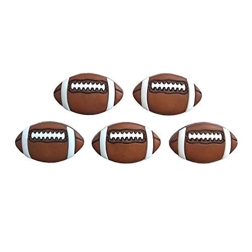 Buttons Galore & More Sports Collection of Novelty Buttons for DIY Crafts, Scrapbooking, Sewing & Cardmaking- Pigskin- 3 Packs 15 Buttons Total