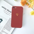 thumbnail image 6 of for iPhone SE Case 2022/2020, iPhone 8 iPhone 7 Case for Women Girls Silky Soft Protective Shockproof Silicone Phone Case with Cute Heart Design, Red, 6 of 13