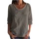 thumbnail image 1 of Mujeres verano moda casual suelto sólido tessel media manga cuello redondo tops blusa Fridja gope2017, 1 of 4