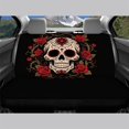 thumbnail image 3 of FUIALDOLG Sugar Skull Car Back Seat Covers, Set of 2 Pieces Stretch Fashion Cushion Seat Covers, Dirt and Scratch Proof for Auto SUV Sedan Van, 3 of 7