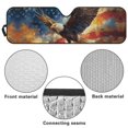 thumbnail image 6 of Uorisanigo Windshield Sun Shade Compatible with 2018-2023 Jeep Wrangler JL JLU Gladiator JT - Eagle American Flag Windshield Sunshade Front Window Heat Shield Block UV Rays and Heat, 6 of 7