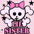 thumbnail image 2 of CafePress - Pink Bow Skull Little Sister Infant Bodysuit - Baby Light Bodysuit, Size Newborn - 24 Months, 2 of 4
