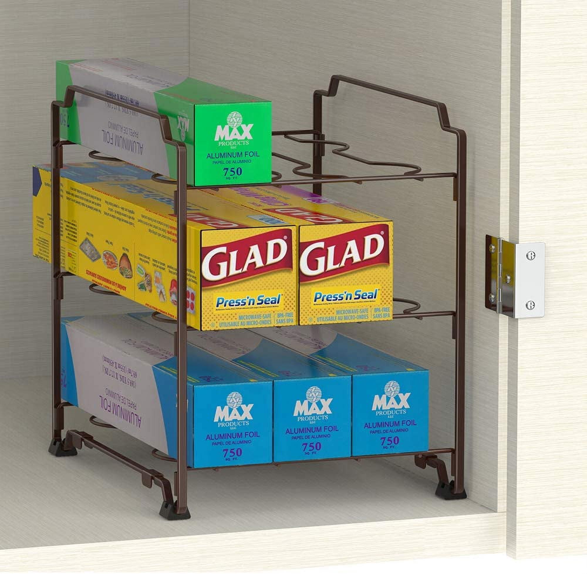 Kitchen Wrap Organizer Rack 2 Pack