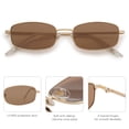thumbnail image 3 of Gafas de Sol SOJOS Y2k Rectángulo Estrecho SJ1187 Oro/Transparente, 3 of 6