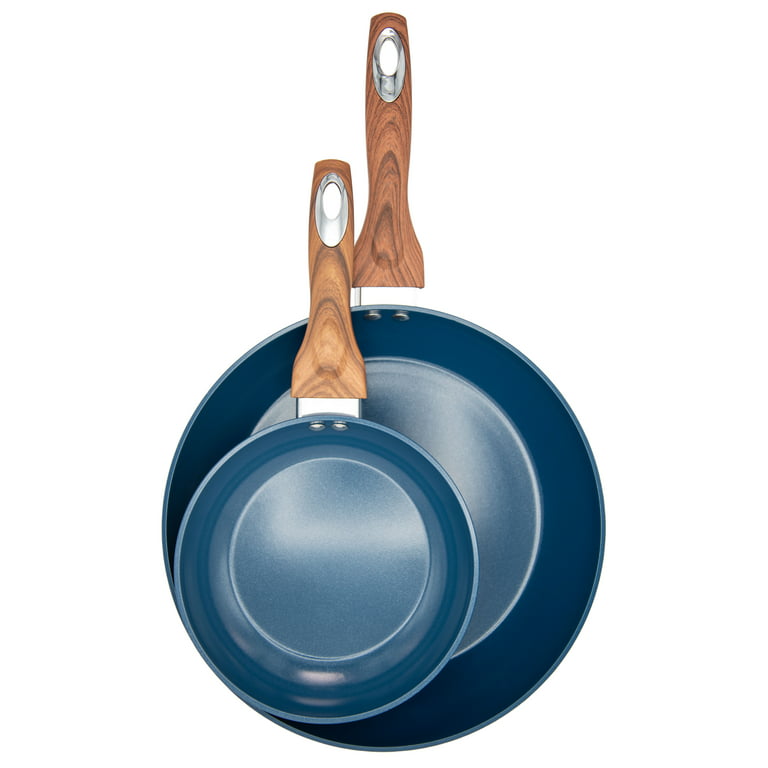 Phantom Chef 8” & 11” Frypan with Wood Handle and Aluminum Body