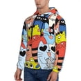 thumbnail image 3 of Haiem Funny Cats Patterned Men's Hoodie with Kangaroo Pocket - Ideal Pullover Sweatshirt for Daily Wear, Travel, and Home-XX-Large, 3 of 7