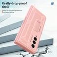thumbnail image 5 of ELEHOLD for Samsung Galaxy Z Fold 3 2021 Heavy Duty Case, Tempered Glass Screen Protector Hinge Protction Hidden Magnetic Kickstand All-inclusive Case for Galaxy Z Fold 3 7.6 inch,Pink, 5 of 7