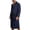 Navy, variant on Big And Tall Men's Robe With Waist Belt Long Sleeve Solid Color Pajamas Comfortable Soft Loose Lounge Robe With Pockets