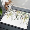 thumbnail image 3 of Eucalyptus Leaves Entryway Rug 2'x3'&nbsp; Non Slip Front Door Mats, Summer Botanical Green Watercolor Entrance Rugs Indoor Outdoor Carpet, Washable Floor Mats Small Area Rug for Bedroom Kitchen, 3 of 8