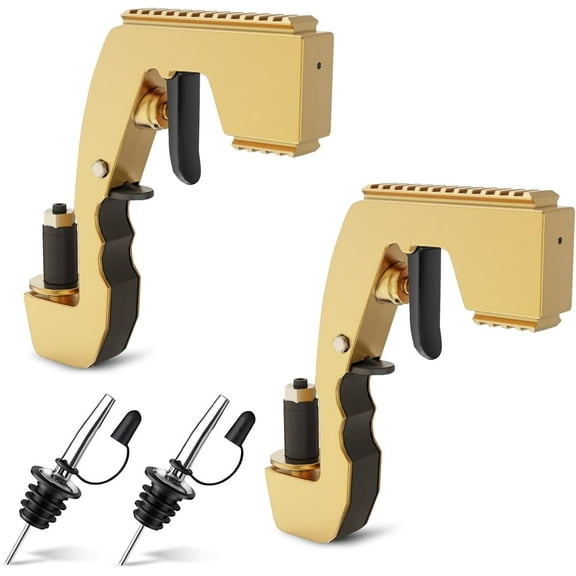 2-Pack Premium Champagne Spray Guns - Adjustable Nozzle Beer Shooter for Parties, Bars, Birthdays & Events | Durable ABS Design  (Gold)
