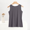 thumbnail image 6 of asjyhkr Built in Bra Tank Tops for Women Button Loose Crew Neck Summer Outfits Daily Casual Loungewear Sleeveless Tops, 6 of 6