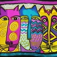 thumbnail image 3 of Wrapables® Vibrant 100% Silk Long Scarf 51" x 10.5", Cats, 3 of 4