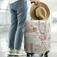 thumbnail image 3 of Travel Luggage Cover Suitcase Protector Fits 18-32 Inch Luggage Wheel Covers Patterned Travel Related Items Flower Luggage Protector Elastic Luggage Anti-scratch Suitcase Cover S, 3 of 7