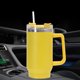 thumbnail image 4 of Taza de paja portátil de acero inoxidable de 40 oz para viajes al aire libre café amarillo, 4 of 7