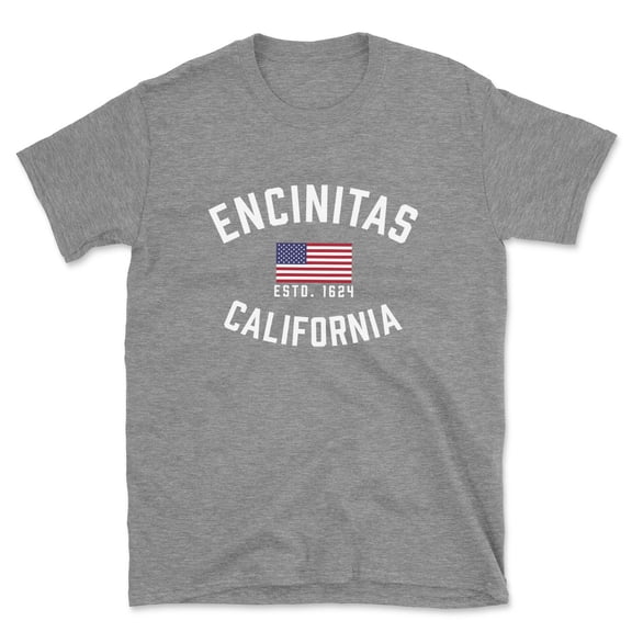 Encinitas California Patriot Men's Cotton T-Shirt
