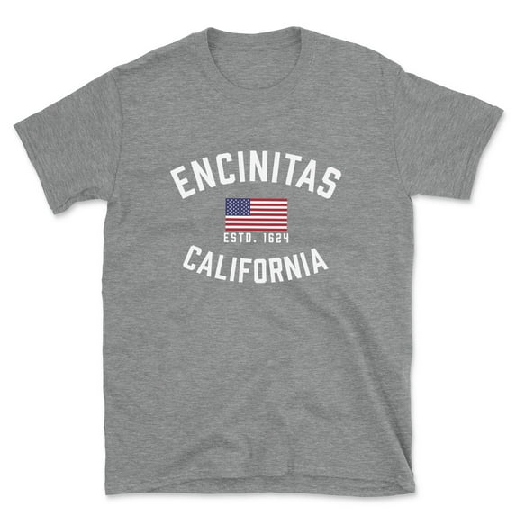 Encinitas California Patriot Men's Cotton T-Shirt