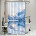 thumbnail image 2 of Winter Riverside Bathroom Curtains Shower Set Nature View Snow Moutain Lake Bath Curtains Shower with Hooks Winter Holiday Waterproof Shower Curtain Set 36x72 Inch for Bathtubs Bath Decors, 2 of 6
