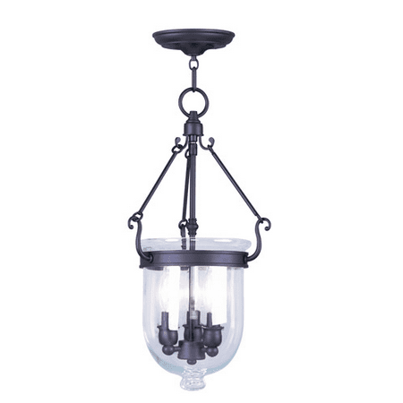 

Pendants Porch 3 Light With Clear Glass Bronze size 10 in 180 Watts - World of Crystal