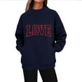thumbnail image 2 of Fznquz Pullover Sweatshirts for Women Valentines Cute Sweatshirts Casual Heart Graphic Blue Fashion Clothing XXL, 2 of 5