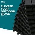 thumbnail image 3 of Bliss Outdoors Hardwood 12-Slat Interlocking Wood Deck Tiles, Black, Set of 30, 3 of 12