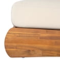 thumbnail image 3 of Christopher Knight Home Outdoor Lazy 3-Seater Sofas with Acacia Wood Frame and Beige Cushions, Set of 2, 3 of 10
