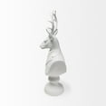 thumbnail image 3 of HomeRoots 392442 Resin Suited Deer Bust Decor Piece, White, 3 of 5