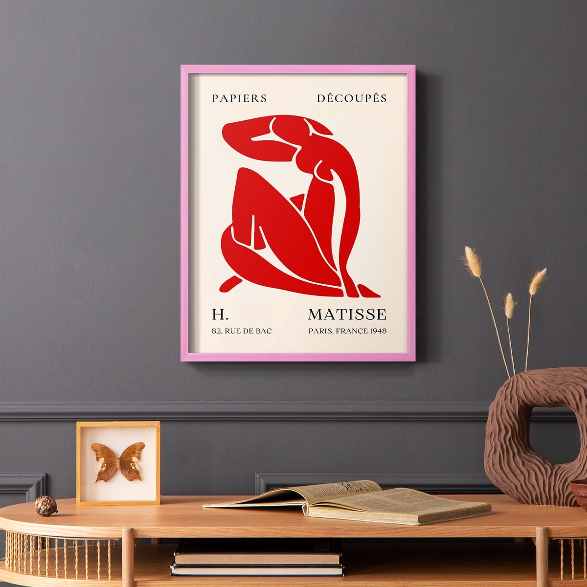 Matisse CLXVIII Framed Print in Pink Solid Wood 8 x 10 Framed Print