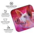 thumbnail image 4 of Balery 4 Pcs Pink Pigleather Coasters Set, Drink Table Cup Coasters For Living Room Kitchen Coffee Decor, 4 of 9