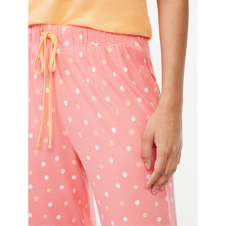 Joyspun Women's Cropped Knit Sleep Pants, Sizes S to 3X 