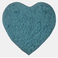 thumbnail image 5 of Home Weavers Bell Flower Collection Bathroom Rug Heart Shaped Plush rug Shower Floor Bathroom Bath Rug Non-Slip Soft Absorbent, Machine Washable Bath Mats for Bathroom Floor 25"x25" Heart, Blue, 5 of 9