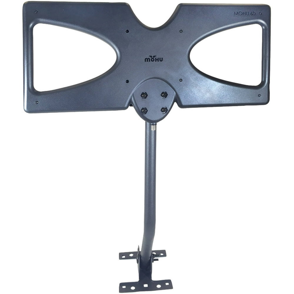 Mohu 60 Outdoor 60Mile Omnidirectional Amplified HDTV Antenna, No