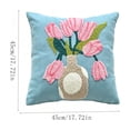 thumbnail image 3 of Zynviq Decorative Pillow Covers Multicolor 18x18inch Couch Pillow Covers Flower with Zipper Square Polyester, 3 of 6