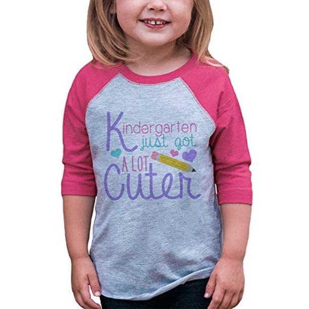 7 ate 9 Apparel 7 ate 9 Apparel Girls Kindergarten School Raglan Tee