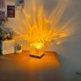 thumbnail image 1 of Lámpara de noche con forma de llama giratoria con ondas de agua, lámpara de ambiente para mesita de noche, lámpara de proyección de regalo romántico, lámpara con huella de agua, 1 of 4