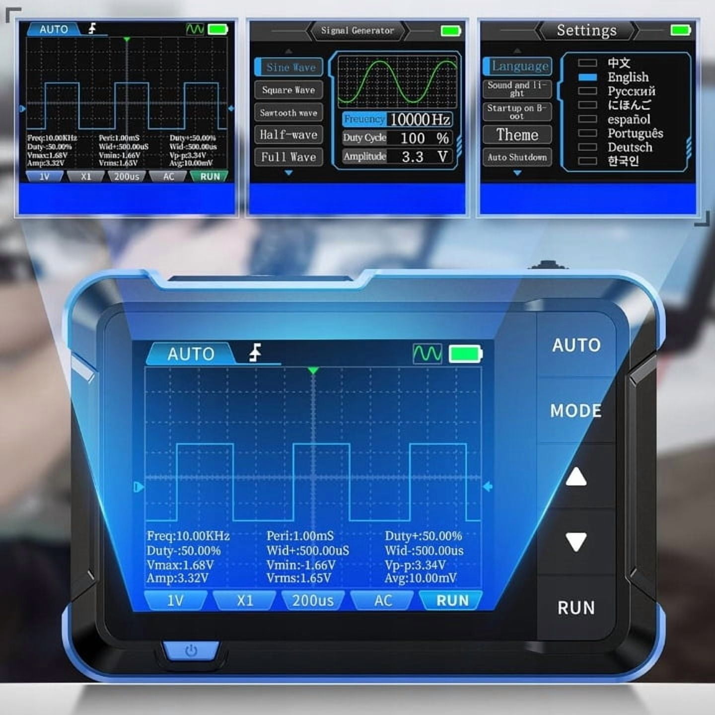 DSO153 Digital Oscilloscope 2 in 1 Multi-function Portable Mini Signal Generator 1M Bandwidth