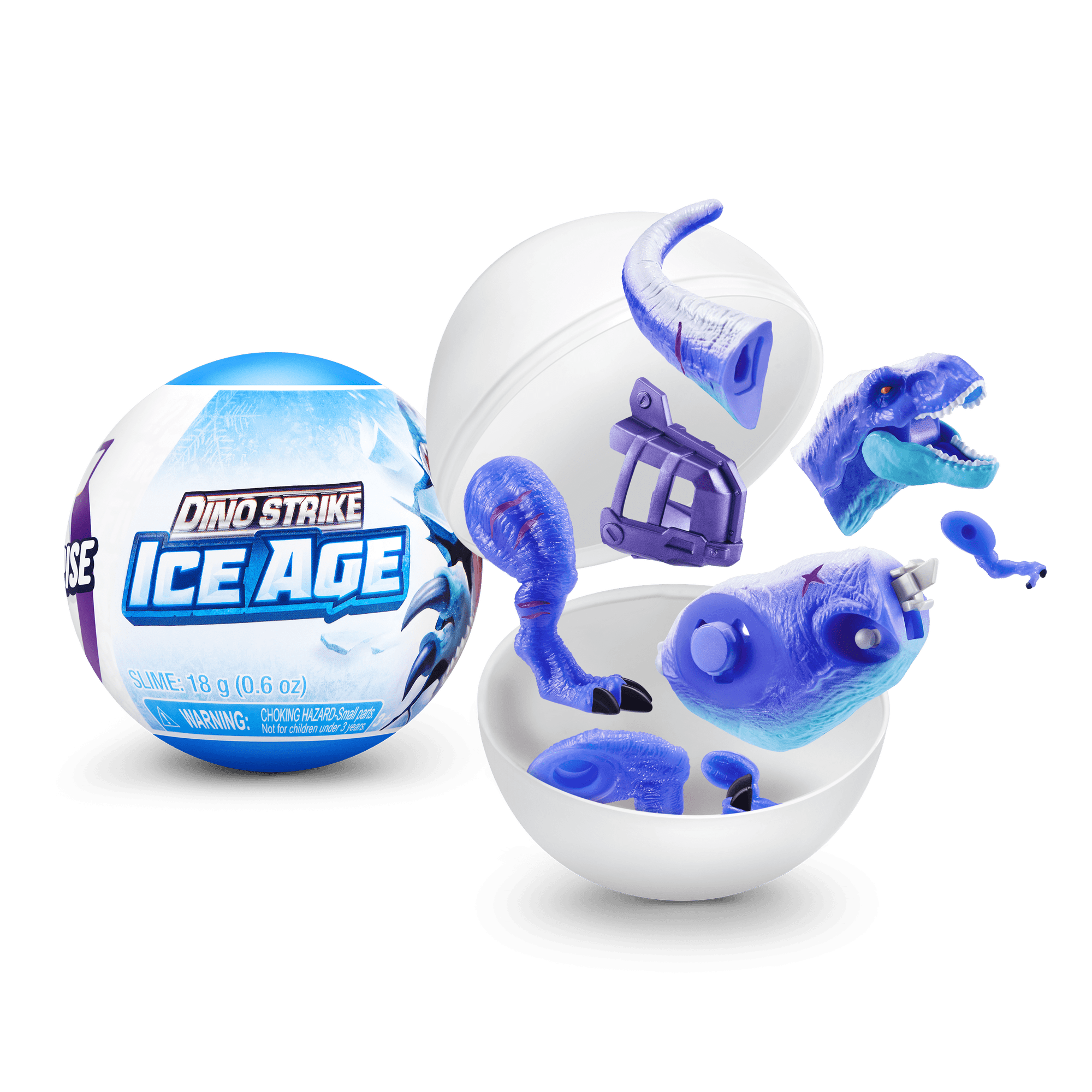 5 Surprise Dino Strike Series 6 Ice Age Dinosaur Action Figure Capsule, 2 Pack