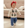 thumbnail image 6 of Miaouyo Infant Baby Boys Girls Christmas Sweater 0 3 6 9 12 18 Months Tree/Santa Hat Embroidery Long Sleeve Crew Neck Chunky Knitwear, 6 of 9