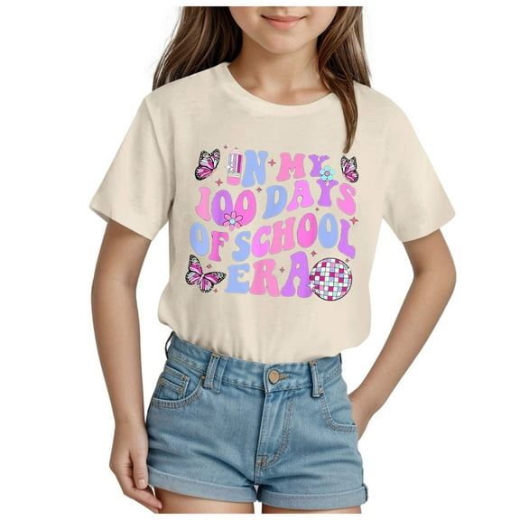 100th Day Of School T-Shirt For Kids Boys 100 Days of School T-Shirt Pullover Tops T Shirts for School 100th Day of School Shirt Kids Girls