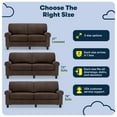thumbnail image 4 of Serta Copenhagen 73" Rolled Arm Sofa with Removable Covers Dark Brown, 4 of 16