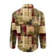 thumbnail image 4 of UVEASISHA Sales Today Button Down Long Sleeve Shirts for Men Vintage Plaid Printed Beach Shirt Regular Fit Casual Spread Collared Dress Shirts 2025 Summer Hawaiian Shirt Khaki L, 4 of 5