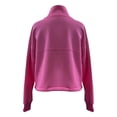 thumbnail image 6 of Baberdicy Quarter Zip Pullover Women, Women's Stand up Collar Half Zip Hem Drawstring Casual Fleece Hoodie Pullover Sweaters for Women Pink, 6 of 6
