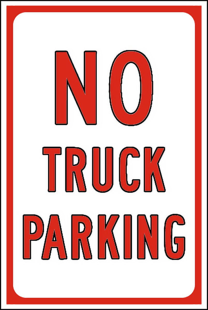 Vinyl Stickers Bundle Safety and Warning & Warehouse Signs Stickers No Truck Parking Sign