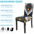 thumbnail image 3 of Stretchy Dining Chair Covers Set of 2, Elastic Kitchen Chair Slipcovers Removable Protective Cover Nonslip for Hotel Dining Room Ceremony Banquet Wedding Party (2 Pack, Geometry27), 3 of 7