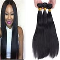 thumbnail image 2 of Cabello brasileño suave del cuerpo 3 paquetes 300g Sin piojos / desprendimiento Extensiones de tejido de cabello Color negro Colcomx cabello humano paquetes de ondas corporales, 2 of 8