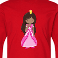 thumbnail image 4 of Inktastic African American Princess, Queen, Gown, Pink Dress Long Sleeve Youth T-Shirt, 4 of 5